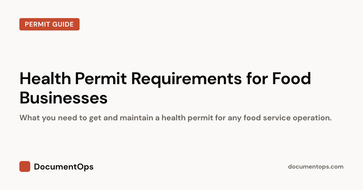 Health Permit Example Health Permit Requirements for Food Businesses | DocumentOps