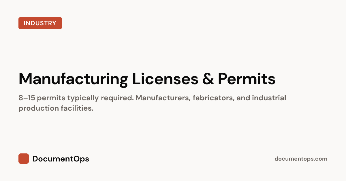 Australian Manufacturing License Example.pdf Licenses & Permits for Manufacturing | DocumentOps